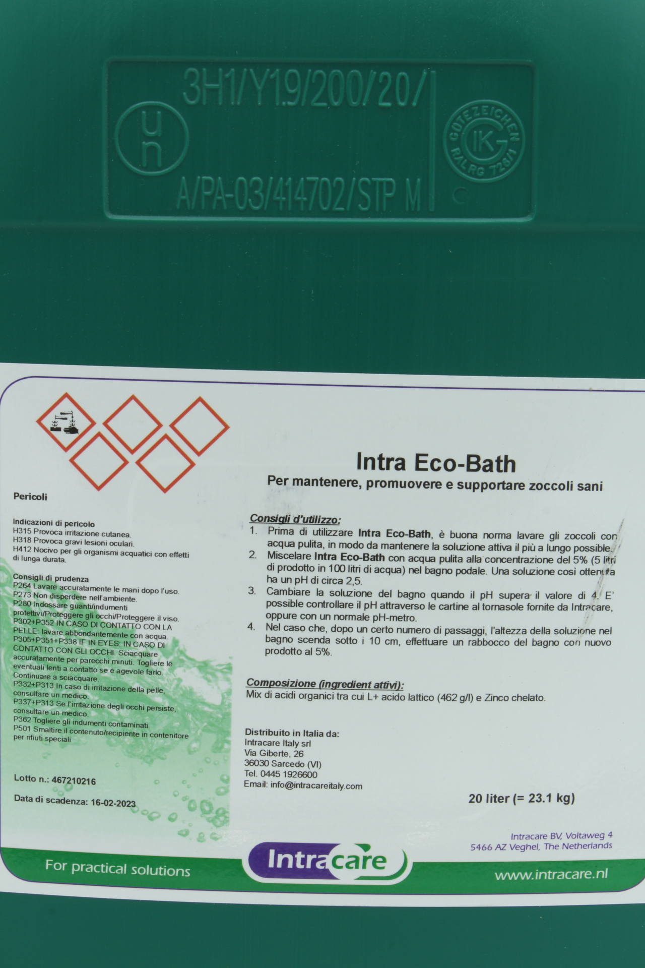 INTRA ECO BATH 20 lt