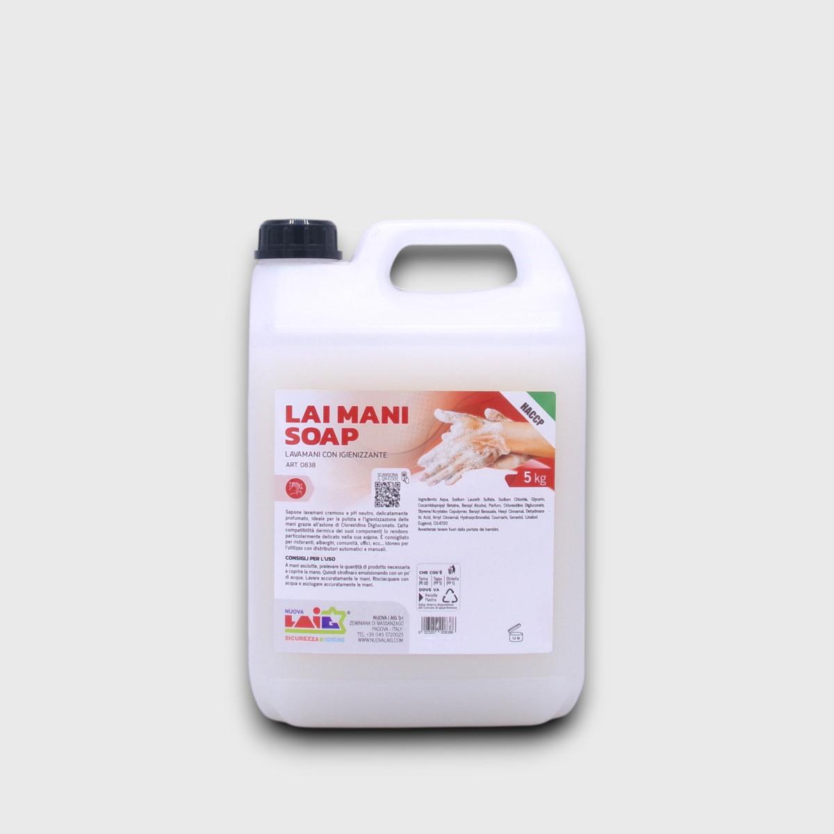 LAI MANI IGIENIZZANTE- 5 KG. SOAP 50